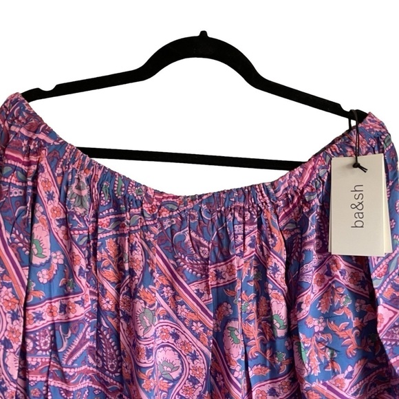 BA&SH Fenji Top Paisley Off The Shoulder Size Medium NWT - Picture 5 of 15